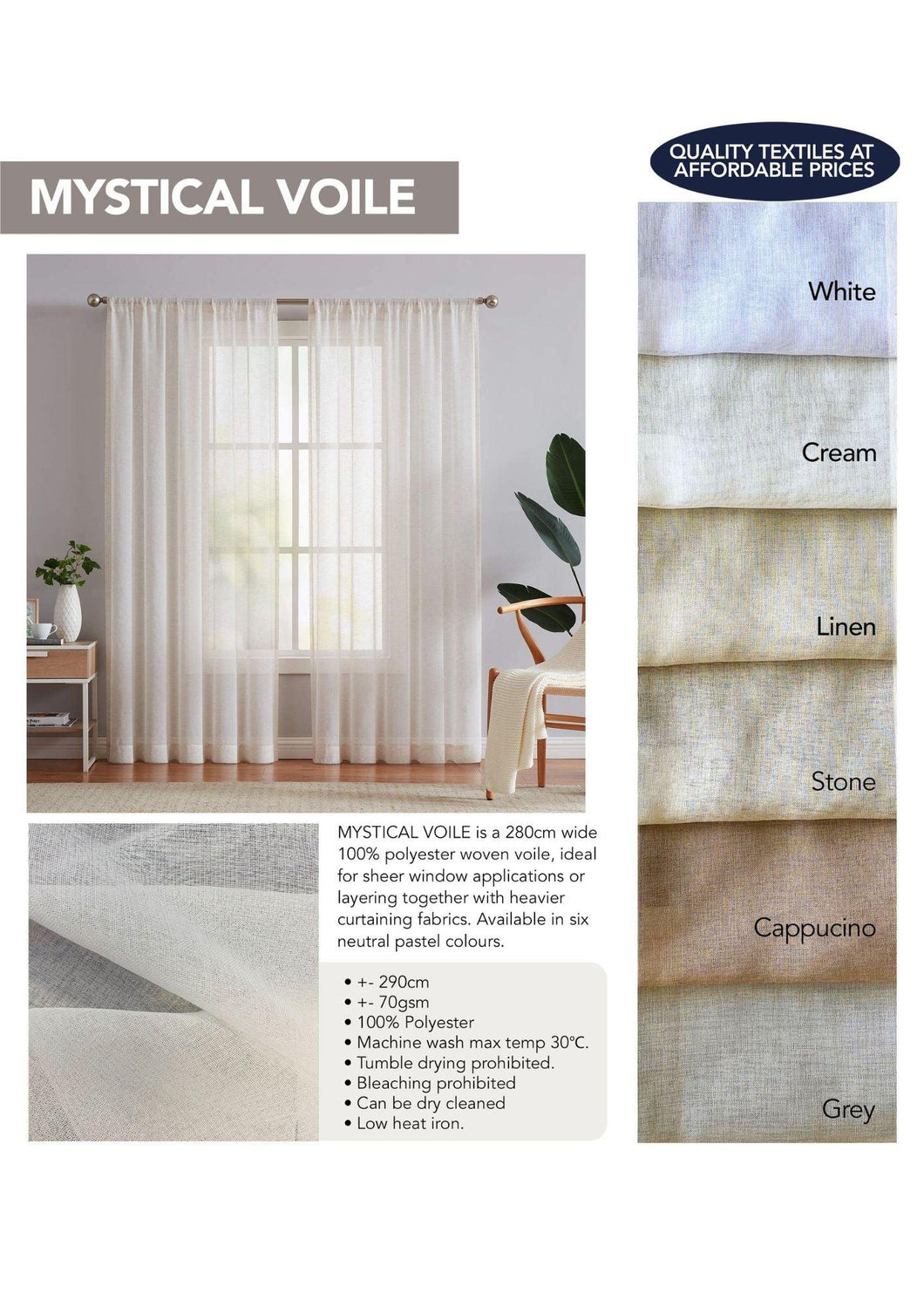 Mystical Voile Curtain Fabric