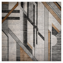 Load image into Gallery viewer, Nyx Rug Cream / Dark Grey | Modern Geometric Area Rug