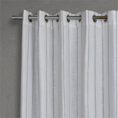 Riptide White Eyelet Curtain (Lined) by Stuart Graham