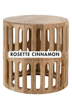 Load image into Gallery viewer, Rosette Hand-Carved Mango Wood Indoor Side Table