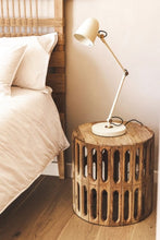 Load image into Gallery viewer, Rosette Hand-Carved Mango Wood Indoor Side Table