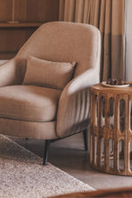 Load image into Gallery viewer, Rosette Hand-Carved Mango Wood Indoor Side Table