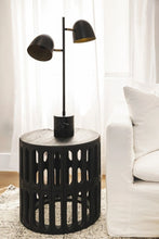 Load image into Gallery viewer, Rosette Hand-Carved Mango Wood Indoor Side Table