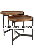 Load image into Gallery viewer, Roundhouse Mango Wood &amp; Steel Side Table Set