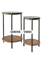 Load image into Gallery viewer, Serene Marble &amp; Mango Wood Two-Tier Side Table