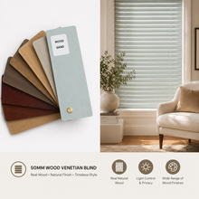 Load image into Gallery viewer, 50mm Wood Venetian Blind