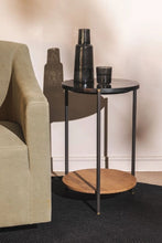 Load image into Gallery viewer, Serene Marble &amp; Mango Wood Two-Tier Side Table