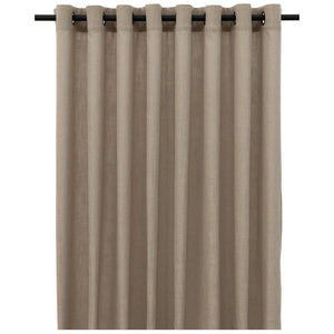 Tabi Collection </br> Sheer Linen-Look Curtain </br> XL with 16 Matt Black Eyelets