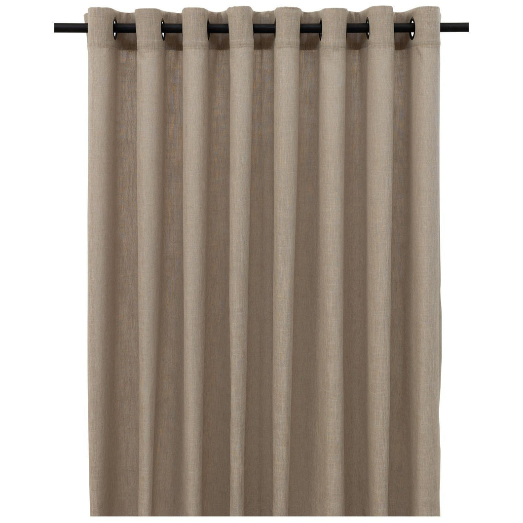 Tabi Collection </br> Sheer Linen-Look Curtain </br> XL with 16 Matt Black Eyelets