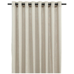 Tabi Collection </br> Sheer Linen-Look Curtain </br> XL with 16 Matt Black Eyelets