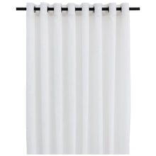 Load image into Gallery viewer, Tabi Collection &lt;/br&gt; Sheer Linen-Look Curtain &lt;/br&gt; XL with 16 Matt Black Eyelets