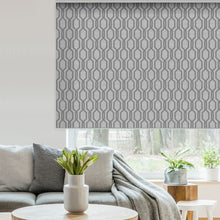 Load image into Gallery viewer, Townhouse Silver White Translucent Roller Blinds