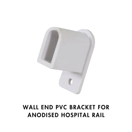 Wall End PVC Bracket for Anodised Hospital Rail