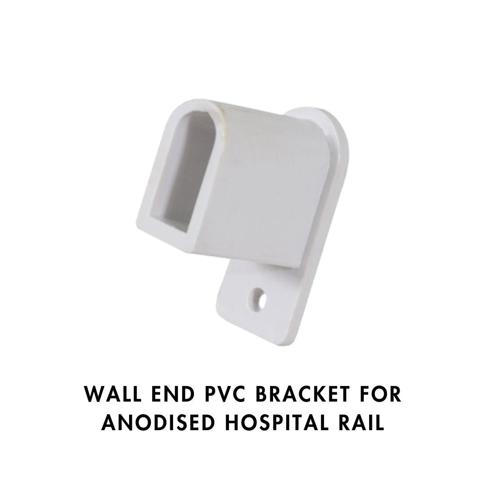 Wall End PVC Bracket for Anodised Hospital Rail