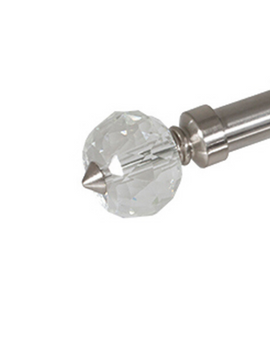 25MM Stainless Steel Finish Prism Crystal Finial