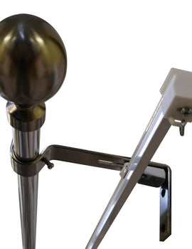 25MM Stainless Steel Finish Ultra Adjustable Bracket 168mm wide (sold in pairs)