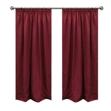 Load image into Gallery viewer, Taped Taffata Curtain Maroon