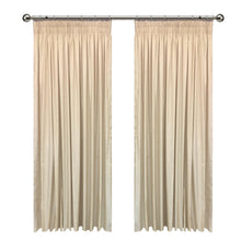 Load image into Gallery viewer, Cream Waterfall Pleat Taped Curtain (lined)