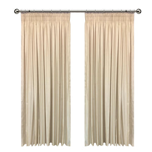 Cream Waterfall Pleat Taped Curtain (lined)