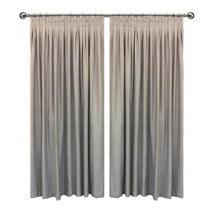 Grey Pinched Pleat Curtain