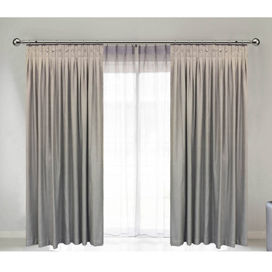 Grey Pinched Pleat Curtain