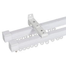 Load image into Gallery viewer, FREE GLIDE DOUBLE WHITE-KING ALUMINIUM CURTAIN RAIL