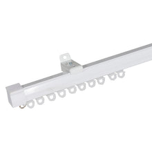 Load image into Gallery viewer, FREE GLIDE SINGLE WHITE-KING ALUMINIUM CURTAIN RAIL WALL FIXED