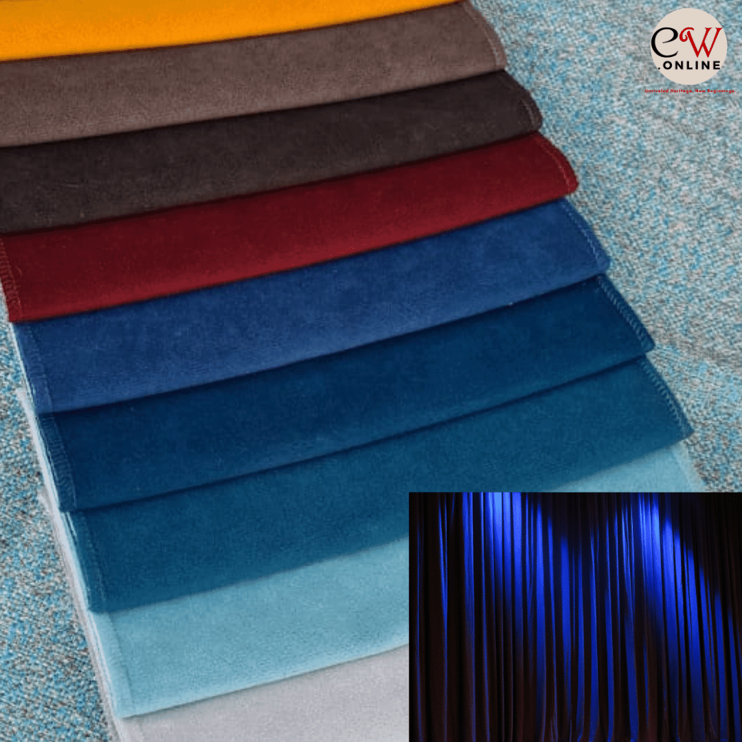 Velvet curtain fabric discount