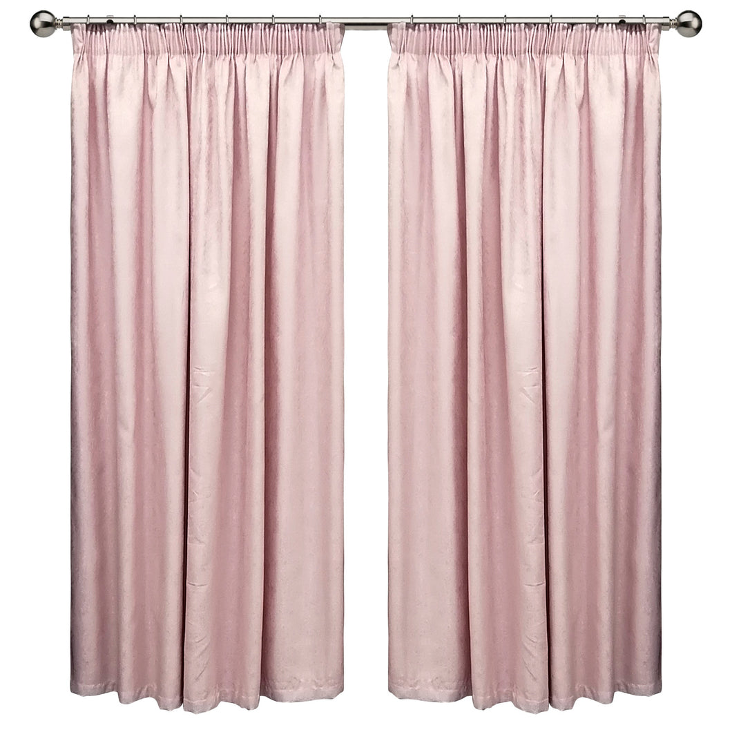 Pink Medallion Taped Curtain